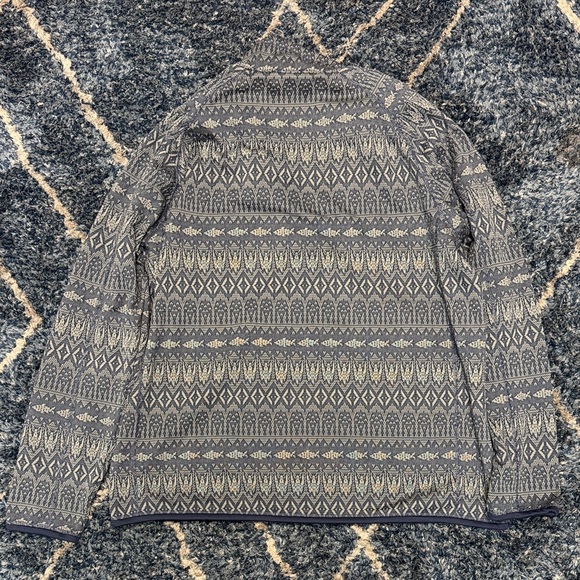 Patagonia Men’s 2 tone blue Patterned Zip Up Sweater - Picture 7 of 11